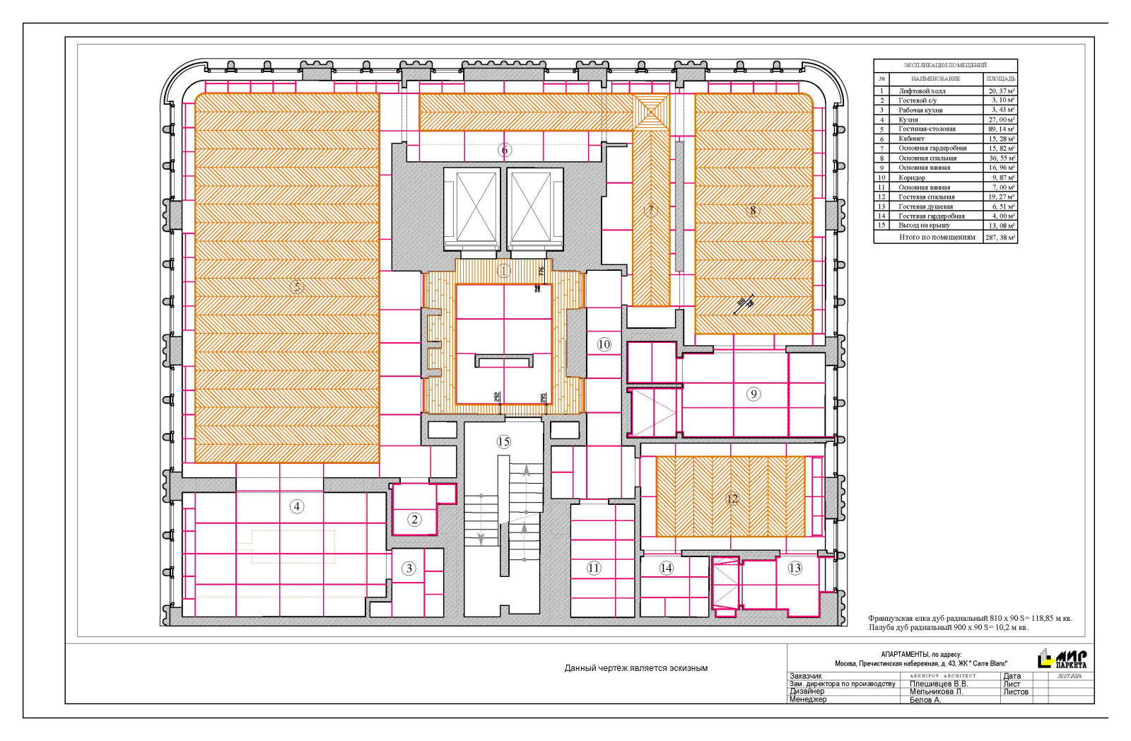 Альбом раскладки полов