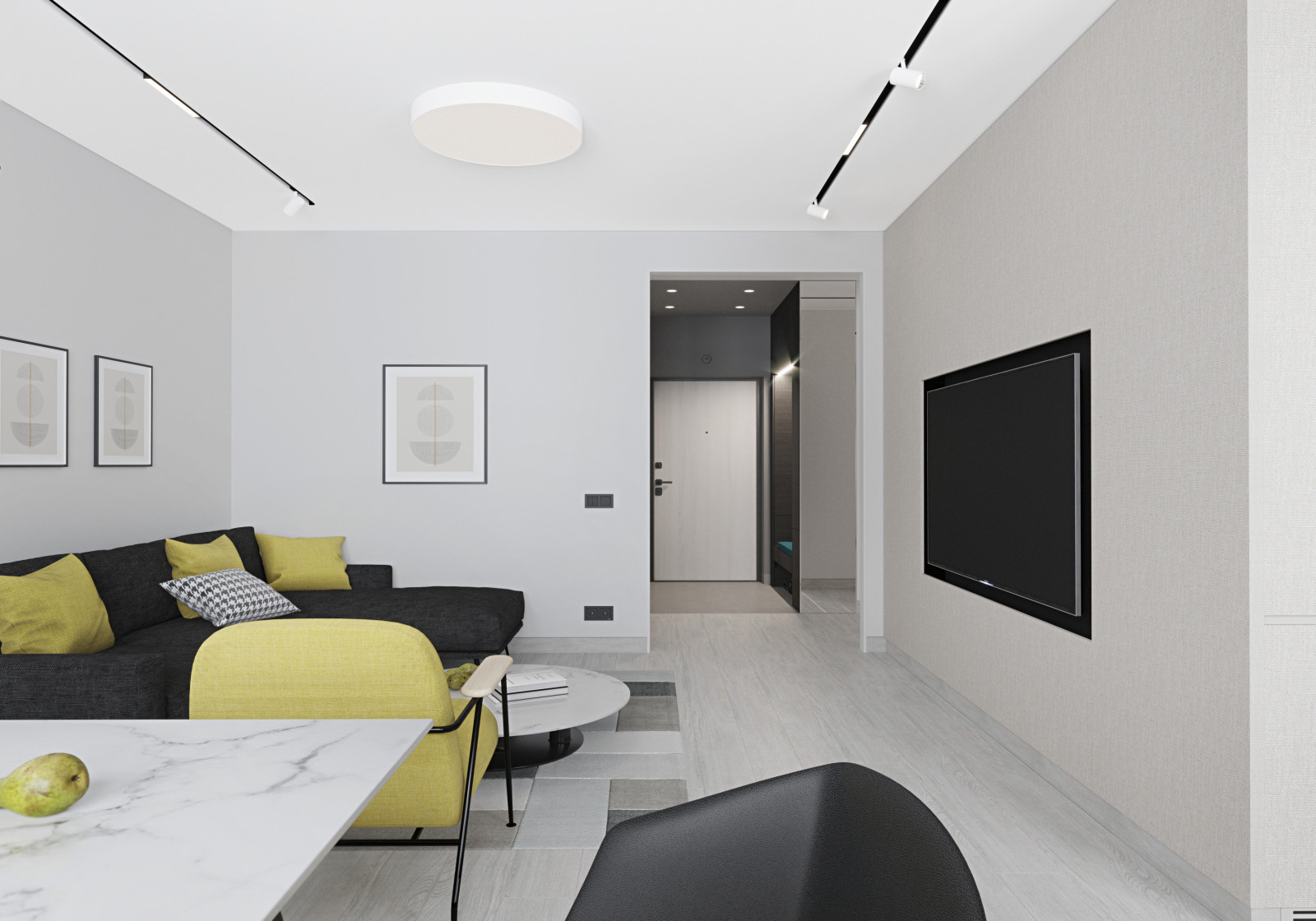 Квартира в монохромной гамме