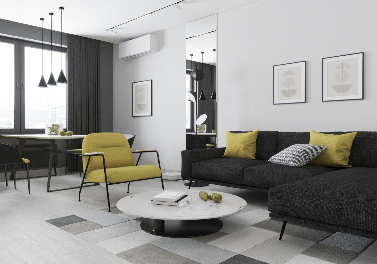 Квартира в монохромной гамме