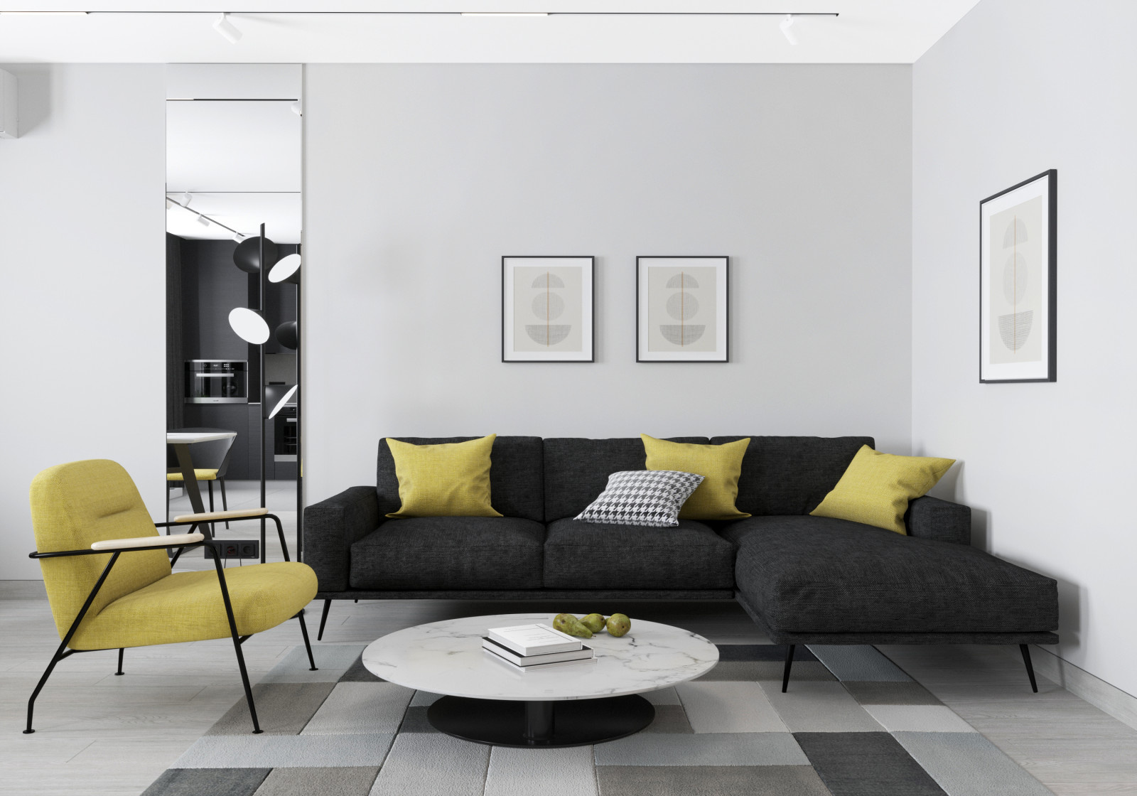 Квартира в монохромной гамме