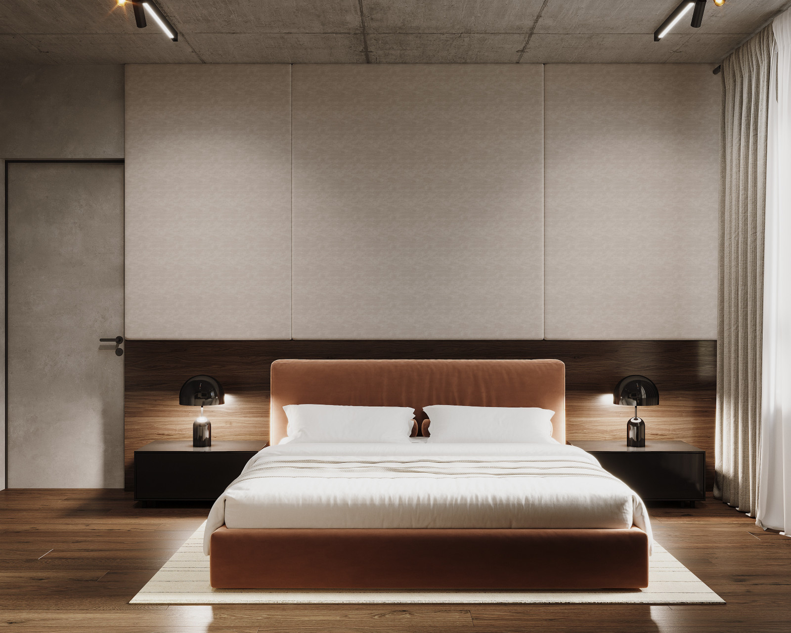 Интерьер спальни в смешанном стиле