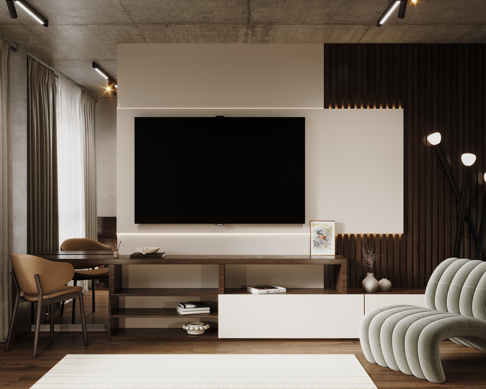 Интерьер спальни в смешанном стиле