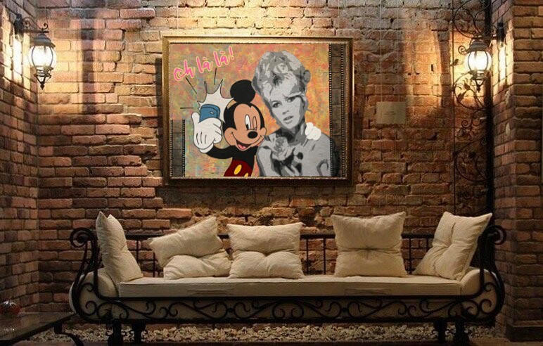 Современные картины для интерьера  в стиле Поп арт/ Граффити/ Стрит арт Акрилом