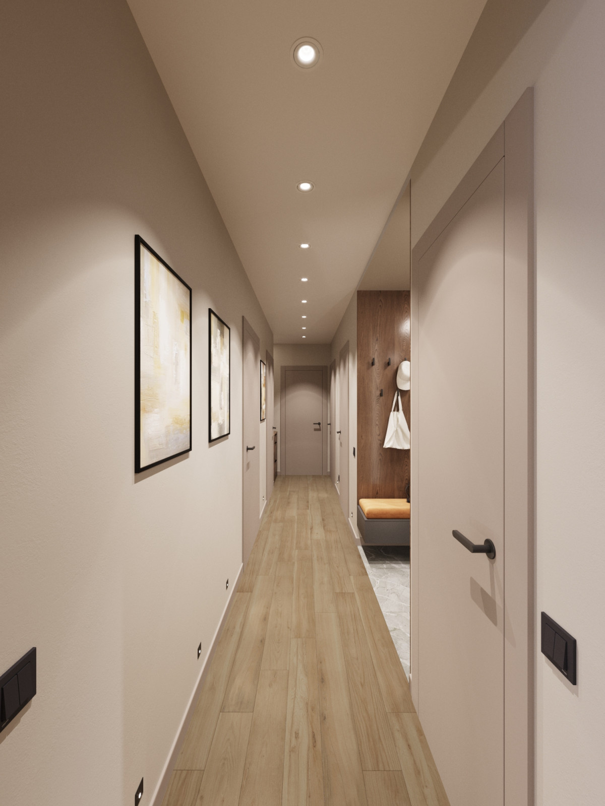 Дизайн-проект 4х комнатной квартиры 81 м2 для многодетной семьи