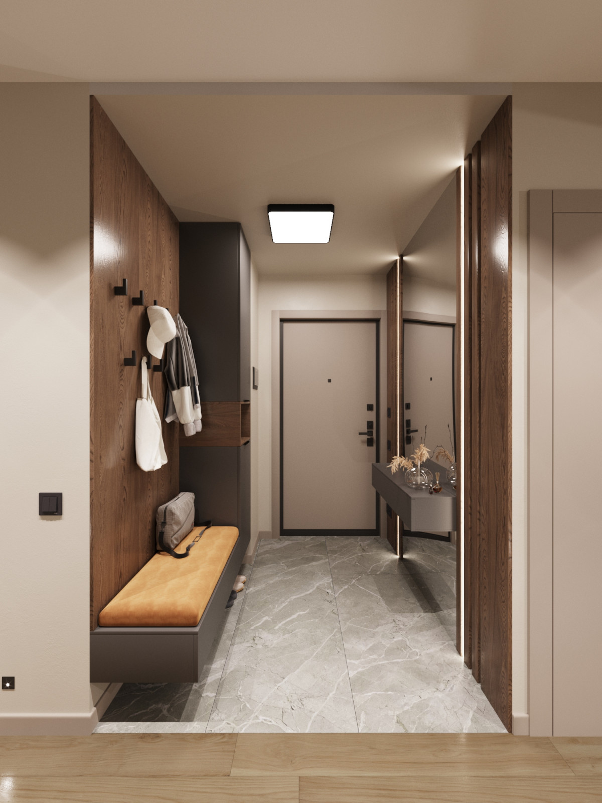 Дизайн-проект 4х комнатной квартиры 81 м2 для многодетной семьи