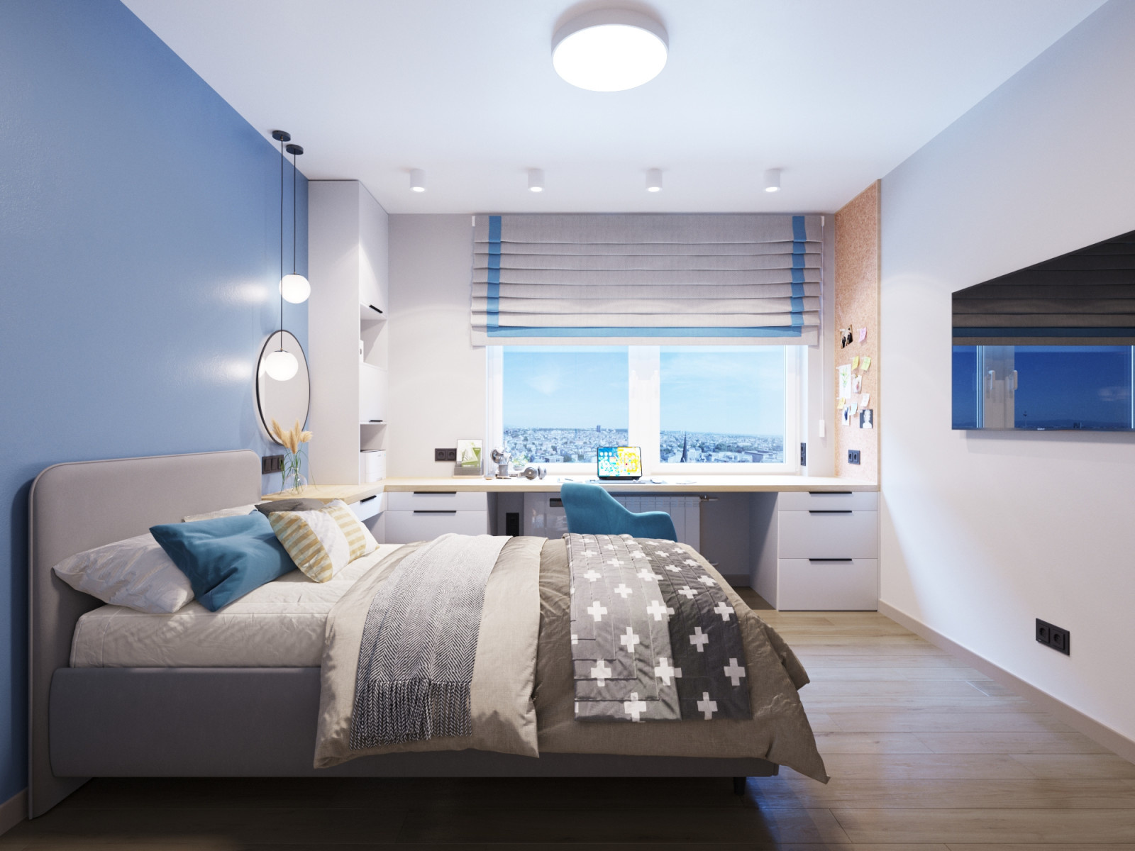 Дизайн-проект 4х комнатной квартиры 81 м2 для многодетной семьи