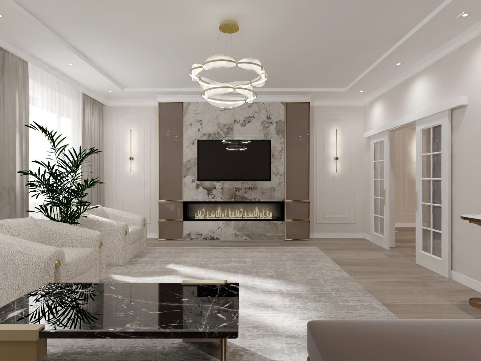 Гостиная. Площадь 36 м2