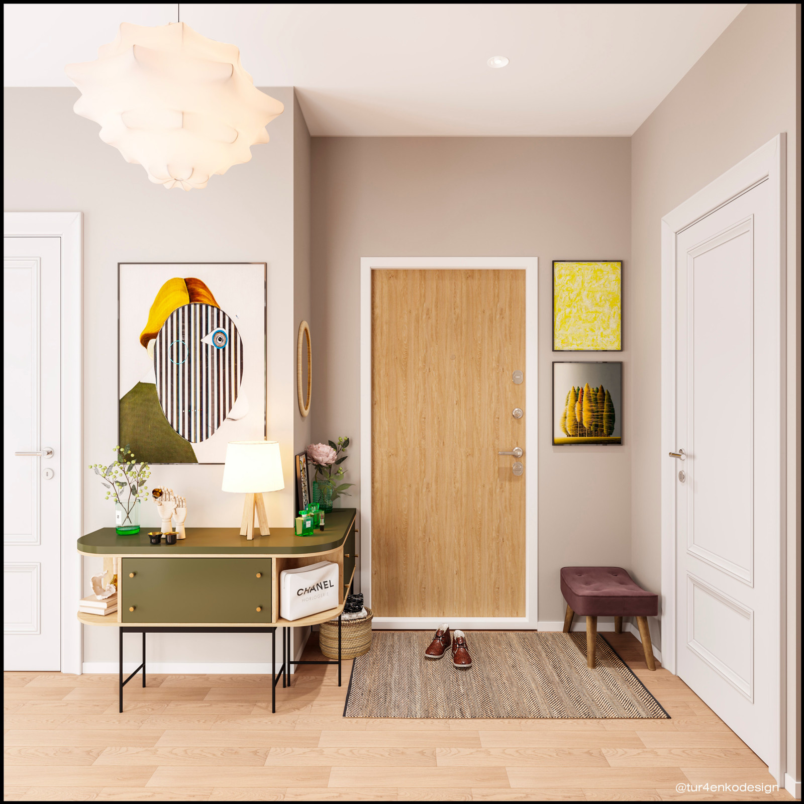 Дизайн 3хкомнатной квартиры в ЖК "Лесопарковый"