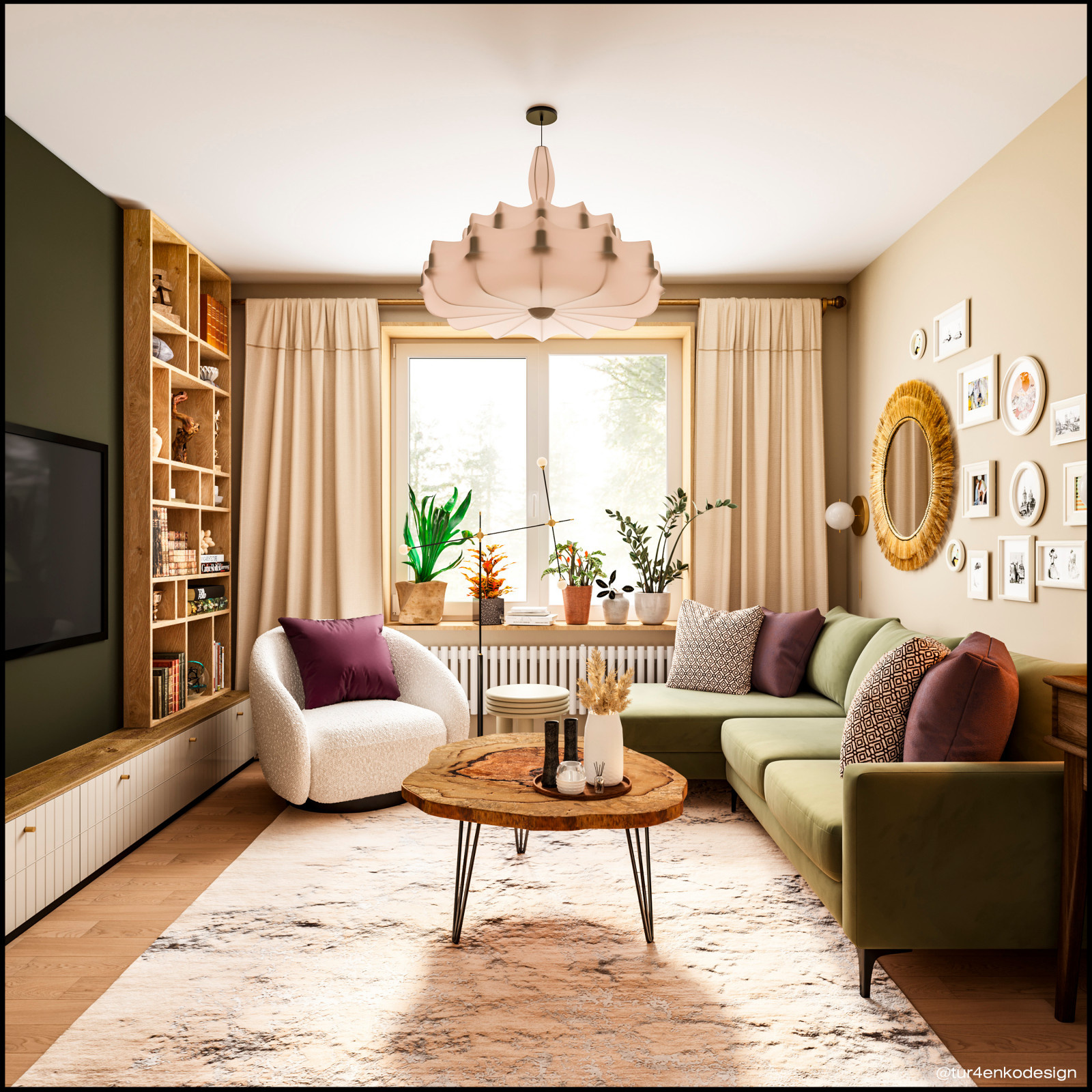 Дизайн 3хкомнатной квартиры в ЖК "Лесопарковый"