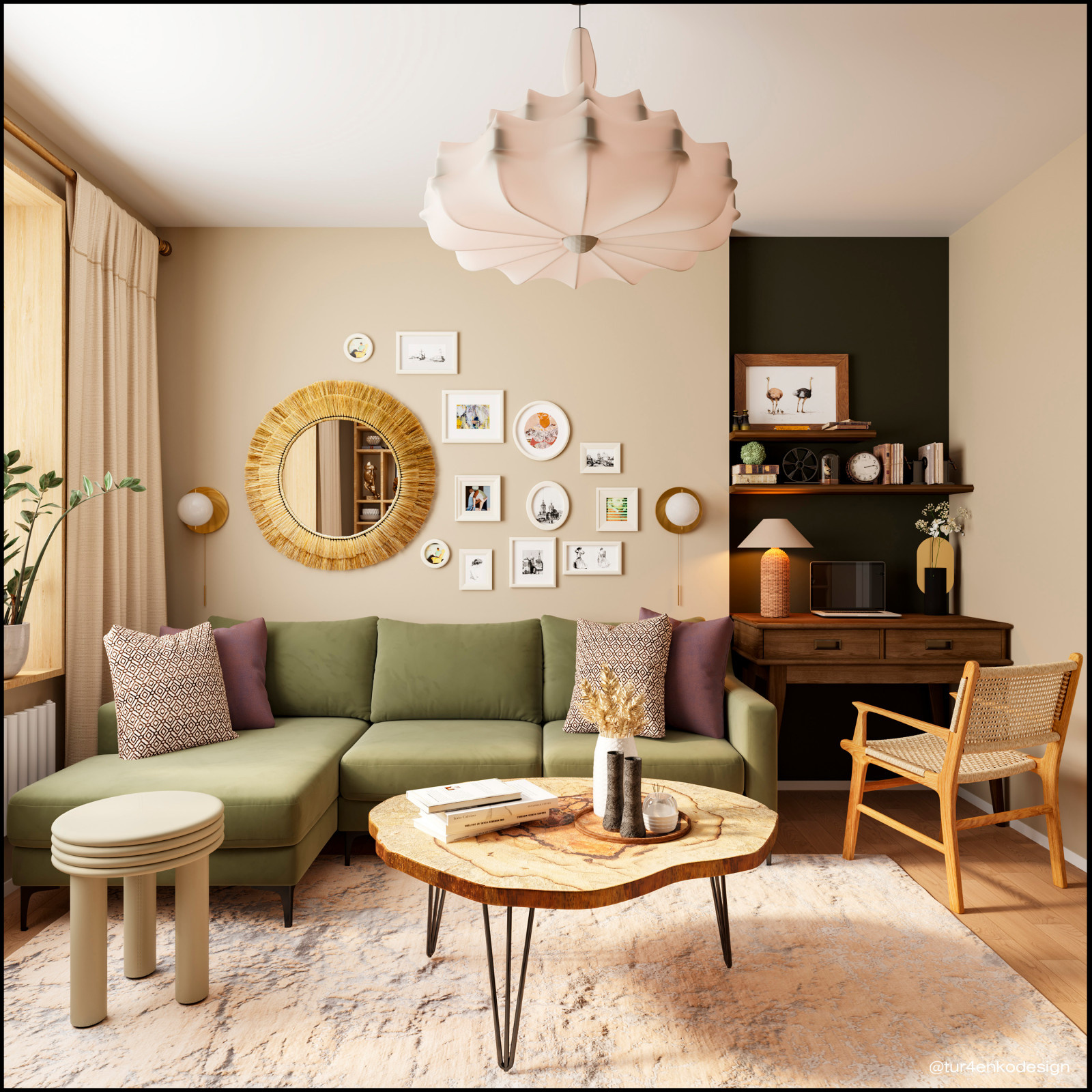 Дизайн 3хкомнатной квартиры в ЖК "Лесопарковый"