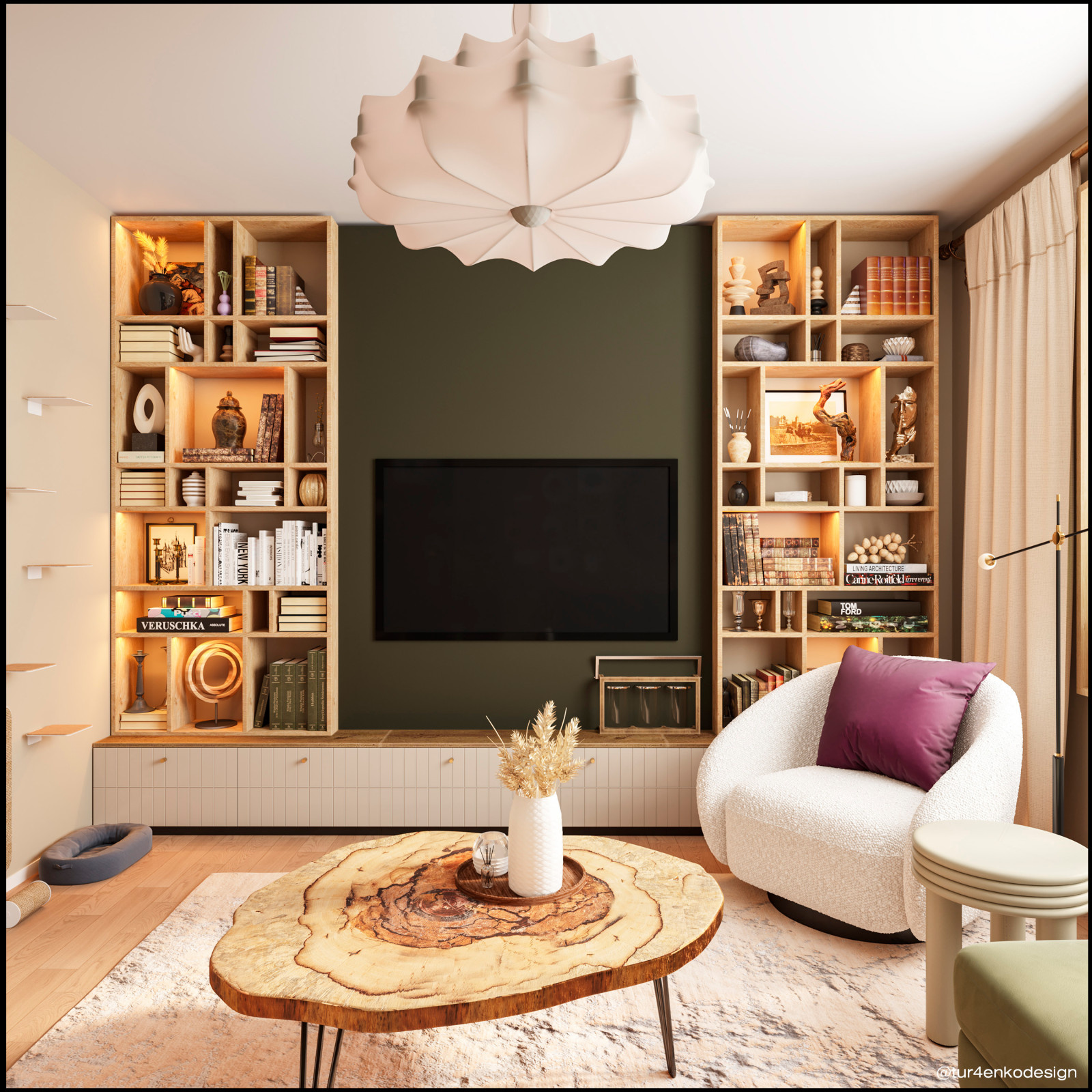 Дизайн 3хкомнатной квартиры в ЖК "Лесопарковый"