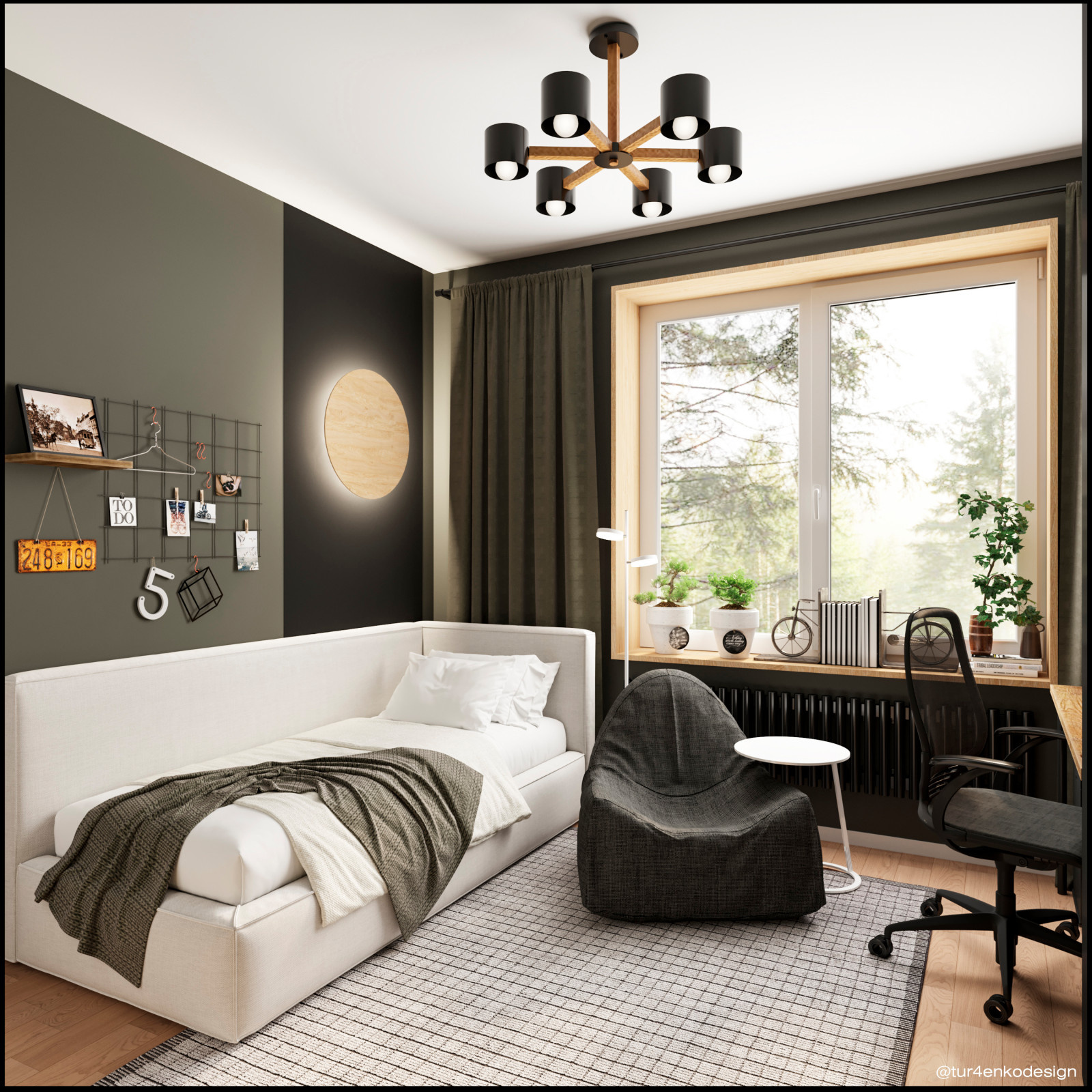 Дизайн 3хкомнатной квартиры в ЖК "Лесопарковый"