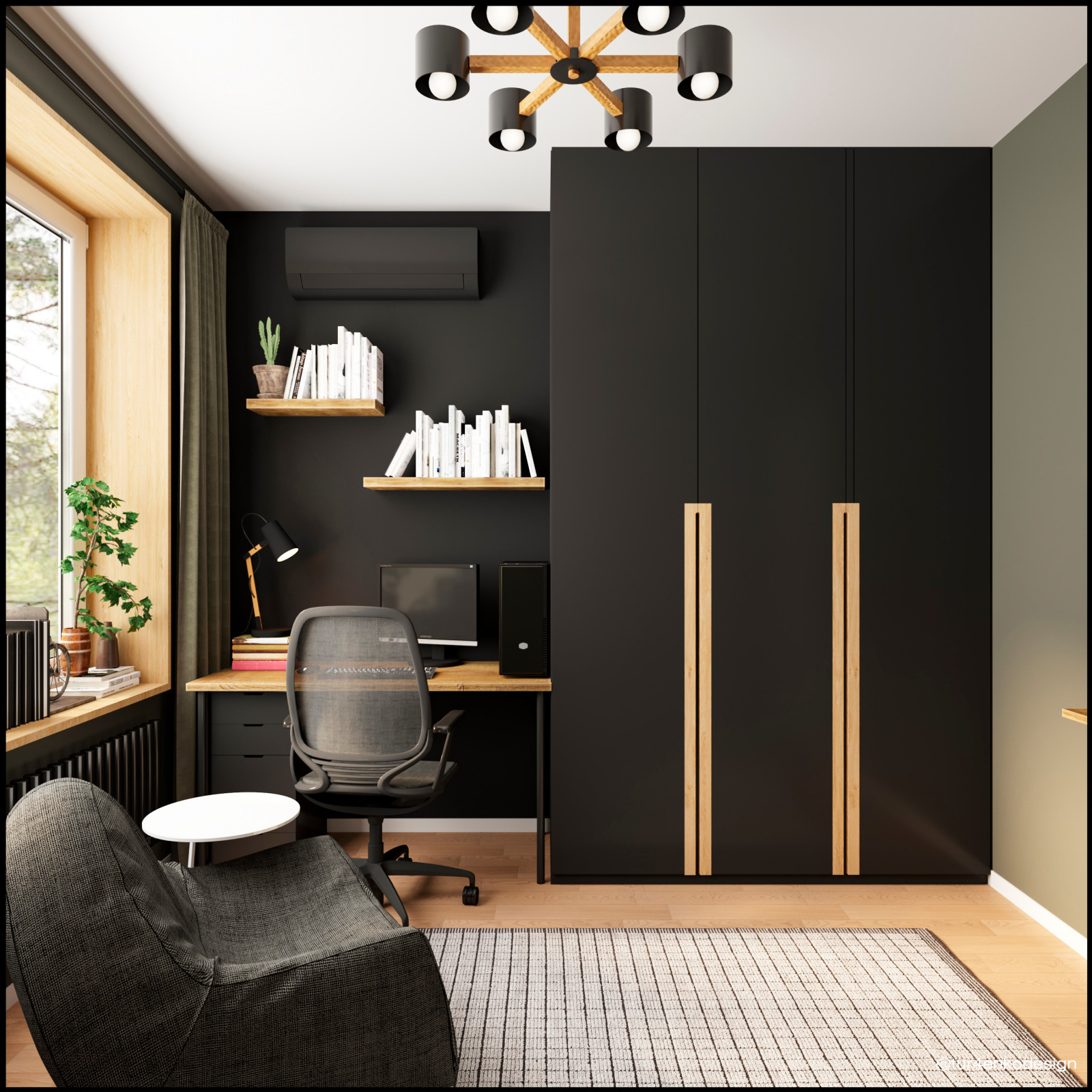 Дизайн 3хкомнатной квартиры в ЖК "Лесопарковый"