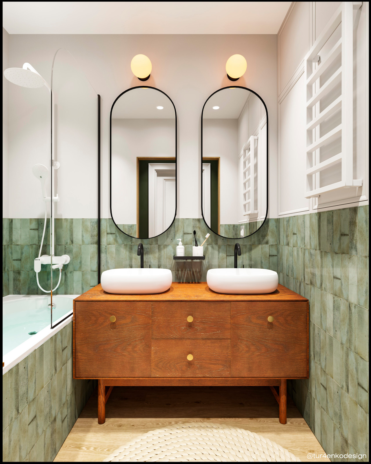 Дизайн 3хкомнатной квартиры в ЖК "Лесопарковый"