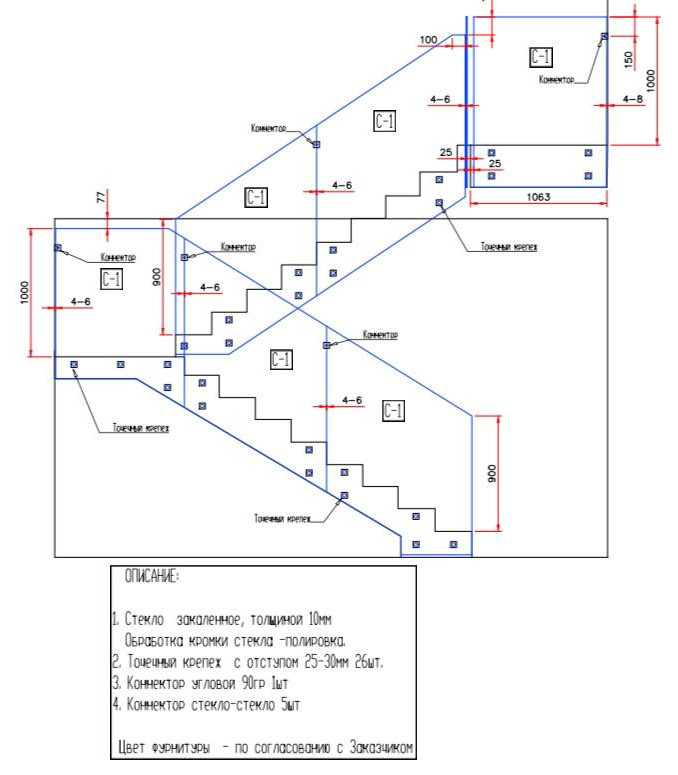 Ограждения для лестницы