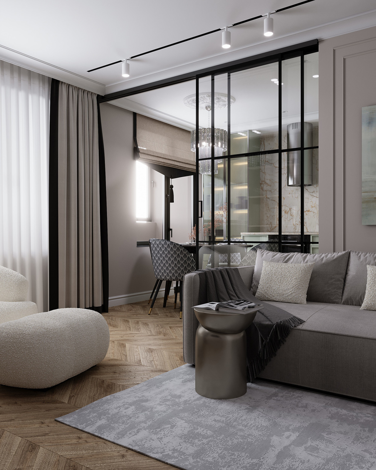 Дизайн проект Кухни-гостинной