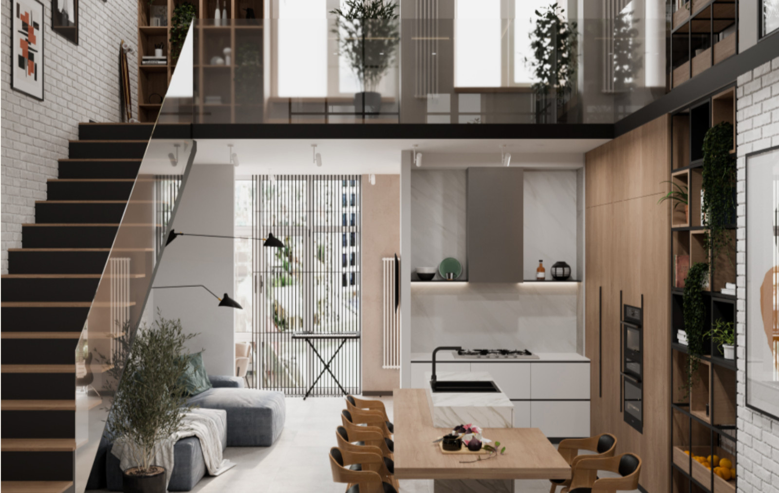 Дизайн двухуровневой квартиры в Ростове-на-Дону