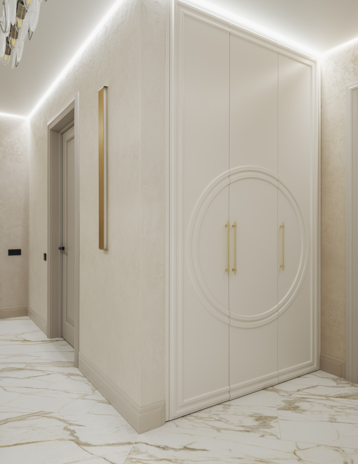 Реализация современной четырехкомнатной квартиры площадью 170 м²