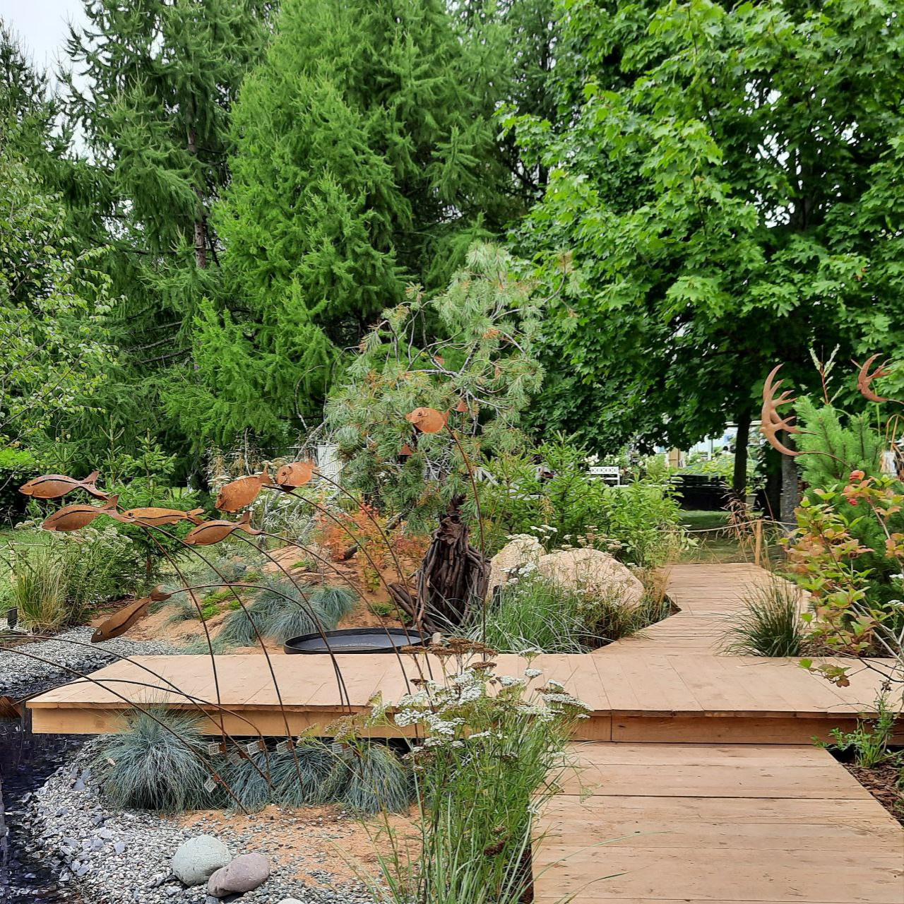 Выставочный сад о Куршской косе на фестивале садов в Царицыне "Дом Воды и Ветра"