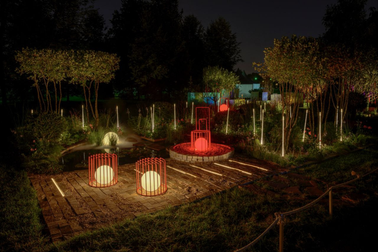 Выставочный сад на фестивале в Царицыне "Видение розы"