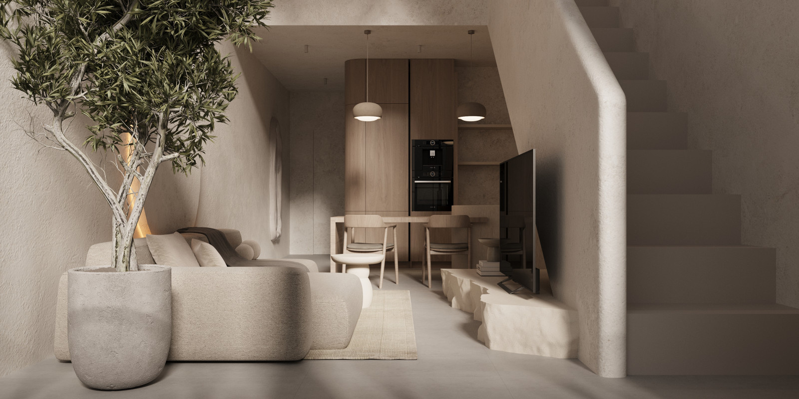 Двухуровневая вилла в современном стиле