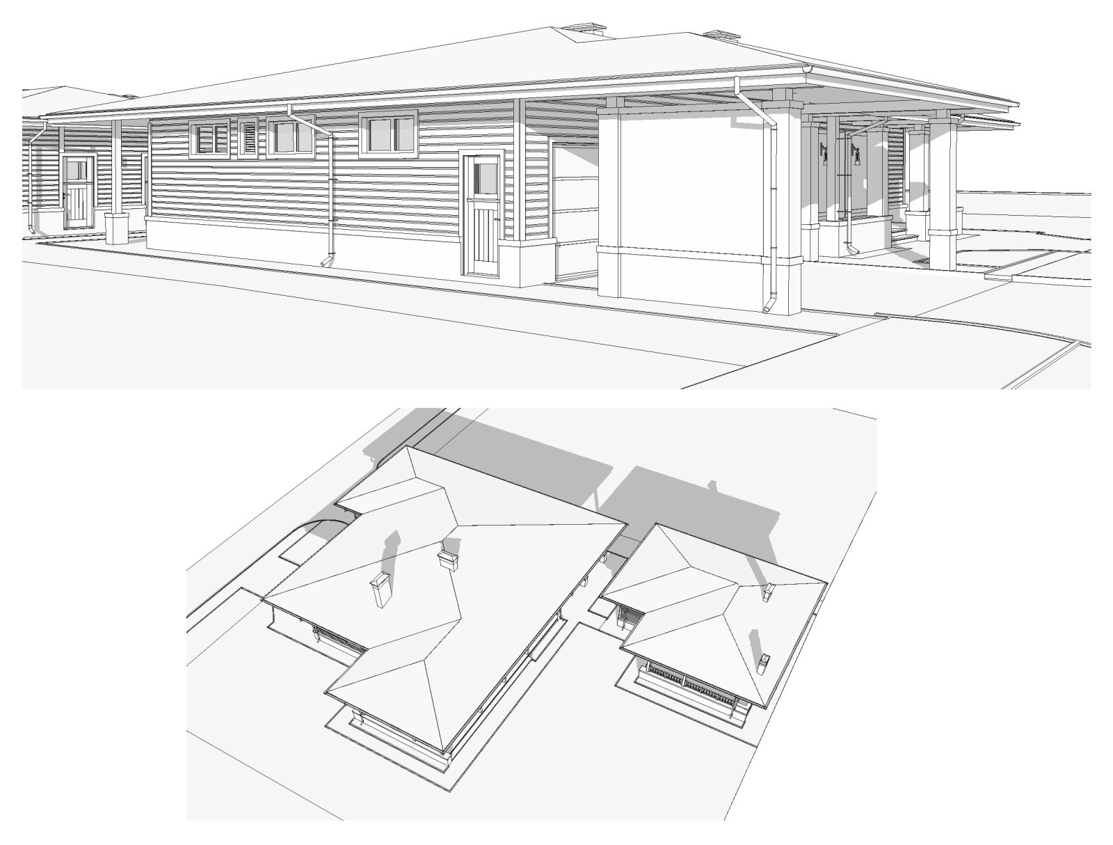 Индивидуальный жилой дом деревянной конструкции.