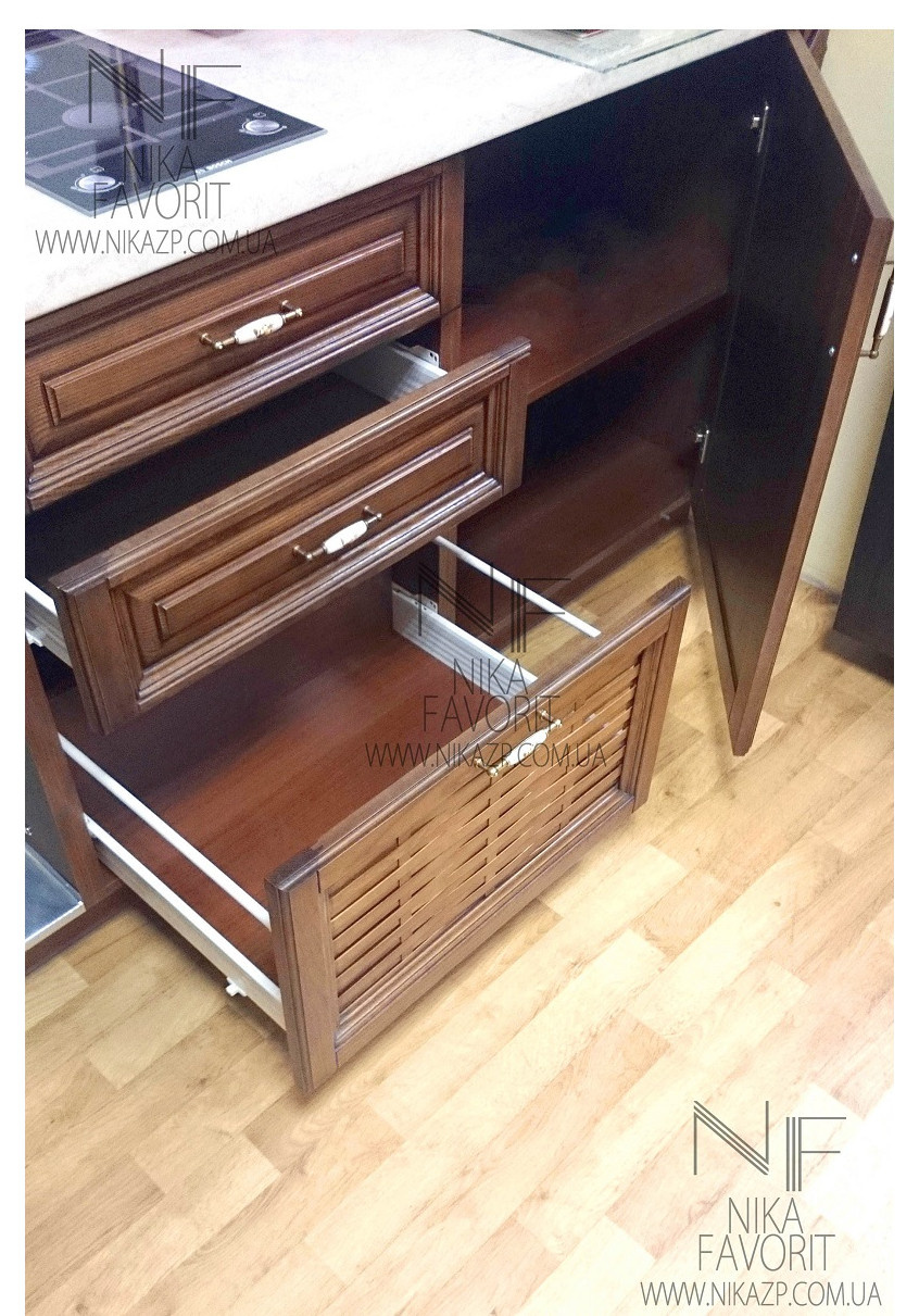 CLASSIC WOODEN KITCHEN (WALNUT COLOR)
