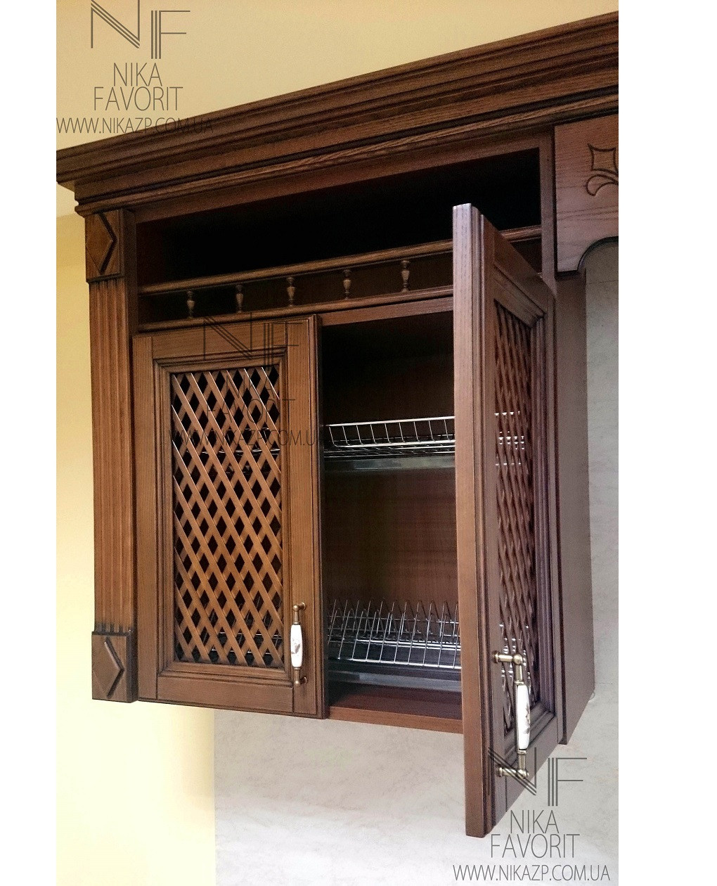 CLASSIC WOODEN KITCHEN (WALNUT COLOR)