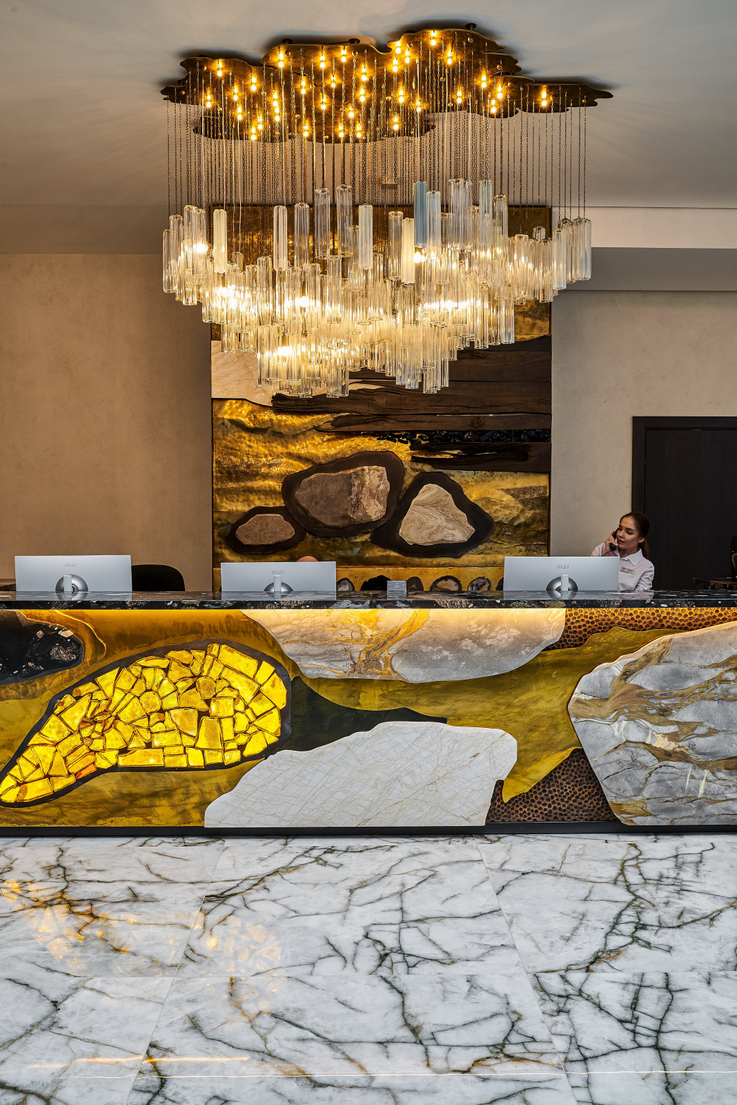 Оформление фойе отеля | LUCIANO HOTEL & SPA, Сочи