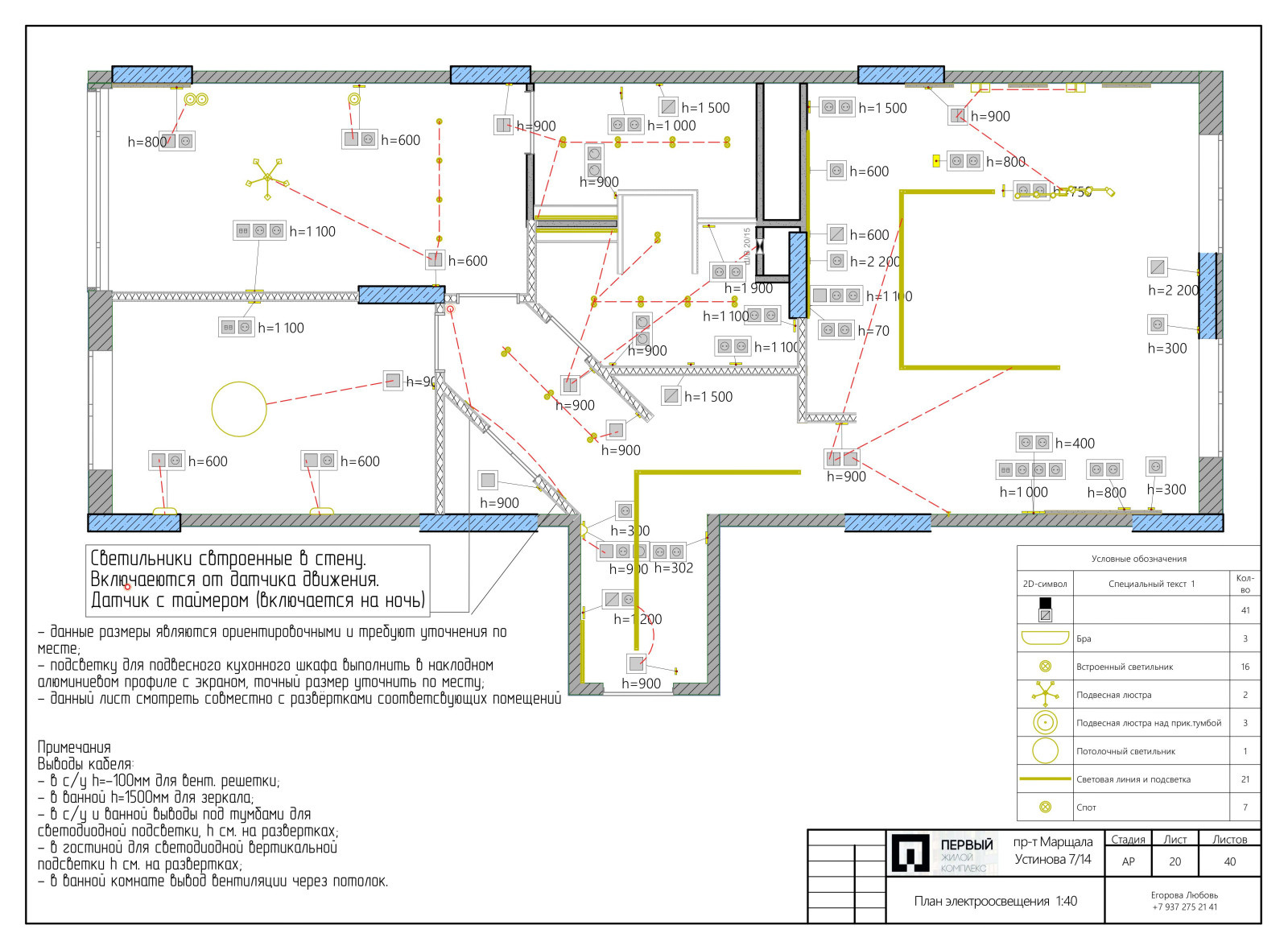 Проект 3х комн. квартиры М.Устинова