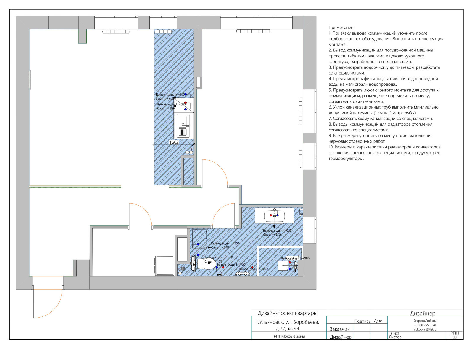 2х комнатная квартира "Воробьевы горы"