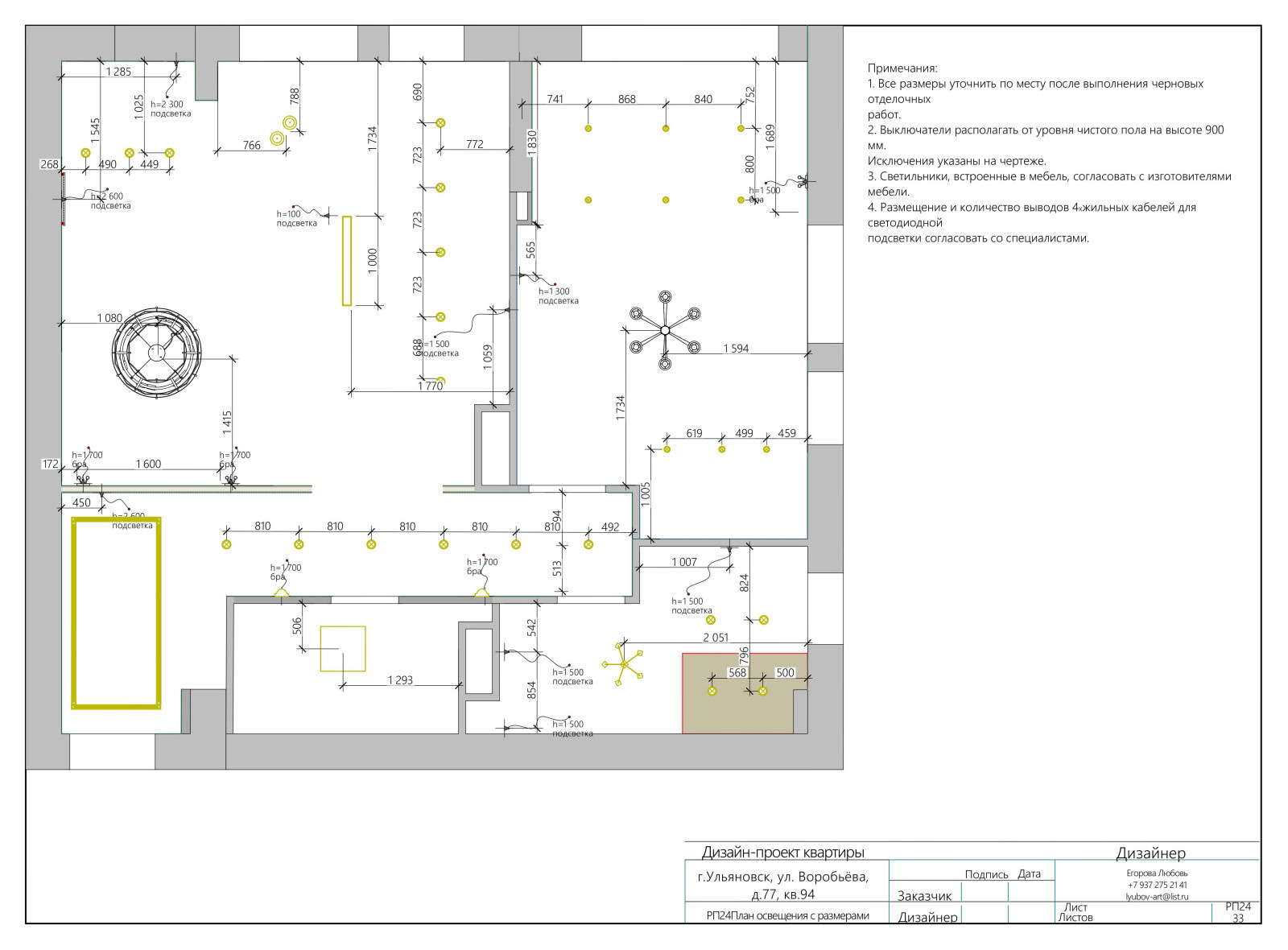 2х комнатная квартира "Воробьевы горы"