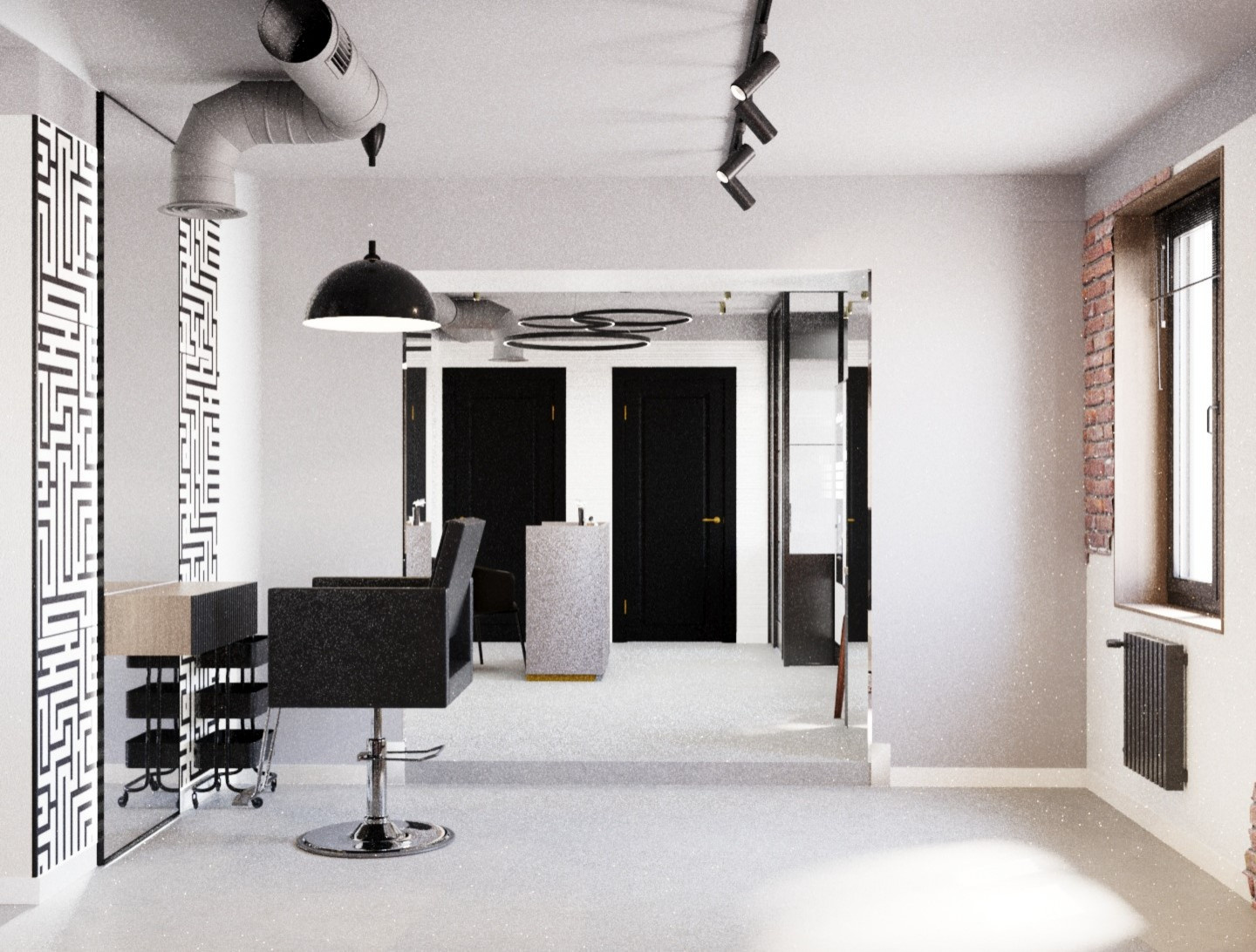 Дизайн проект салона красоты в стиле лофт
