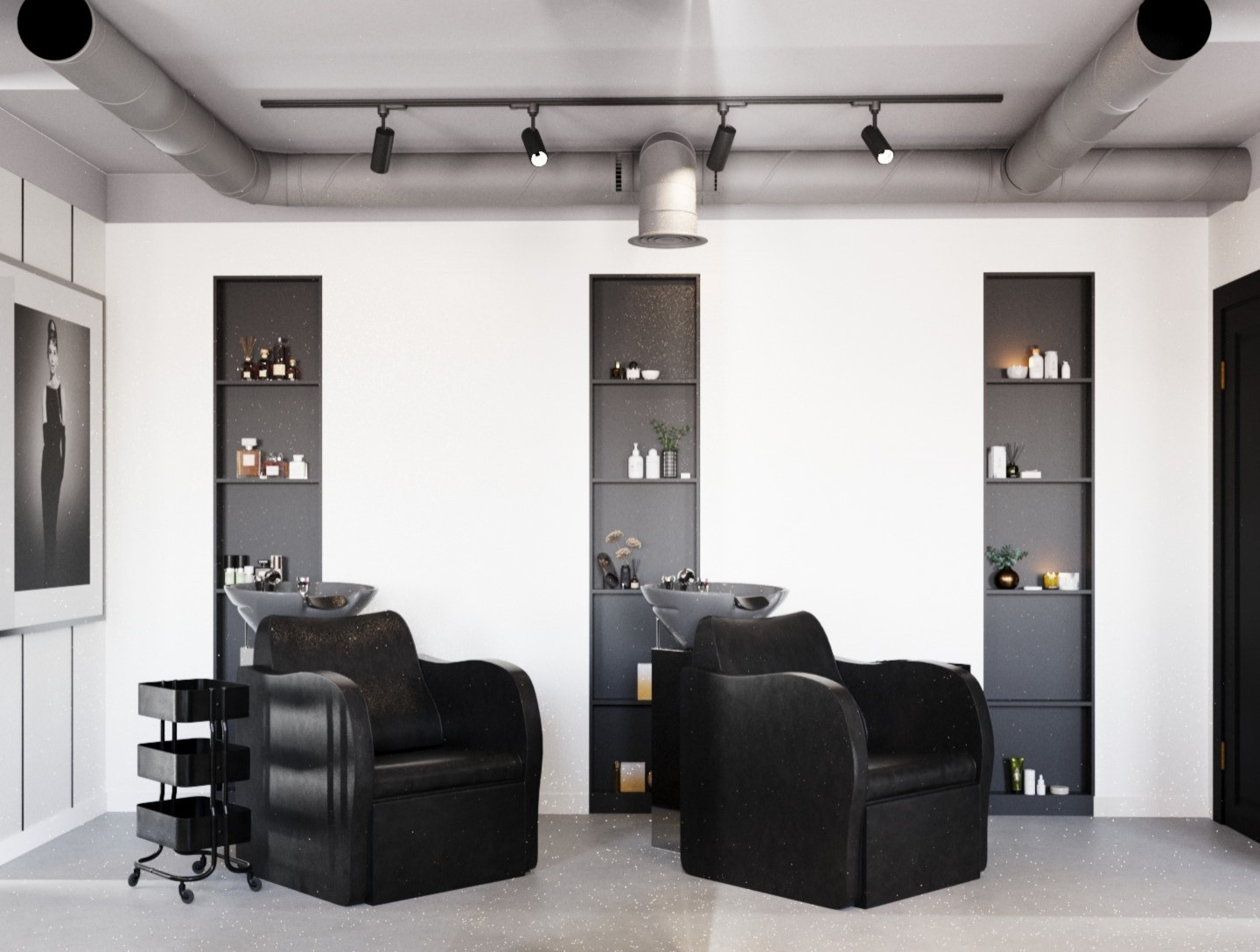 Дизайн проект салона красоты в стиле лофт
