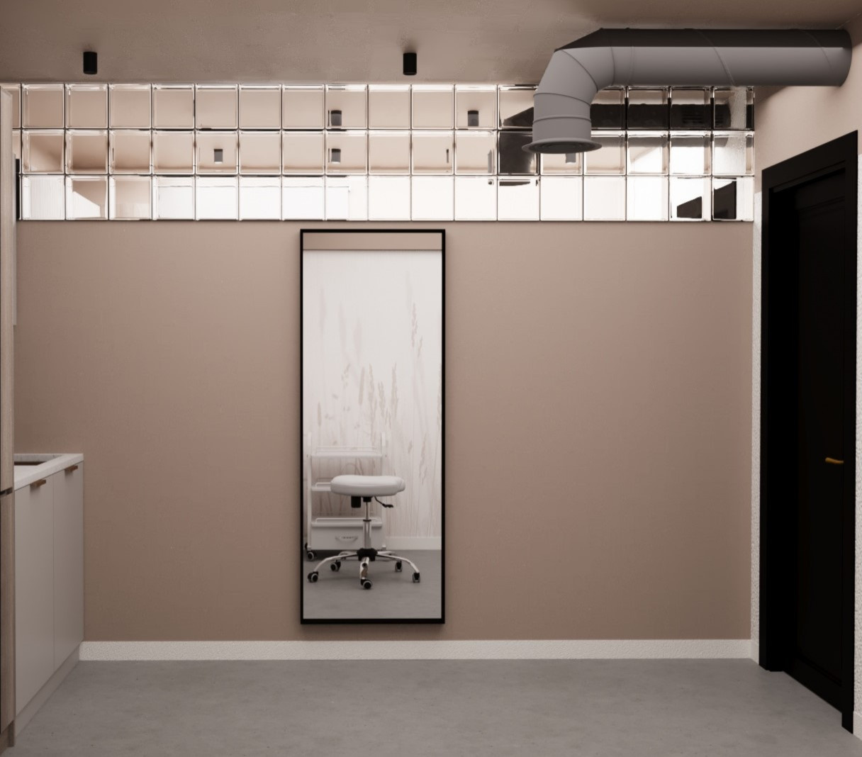 Дизайн проект салона красоты в стиле лофт