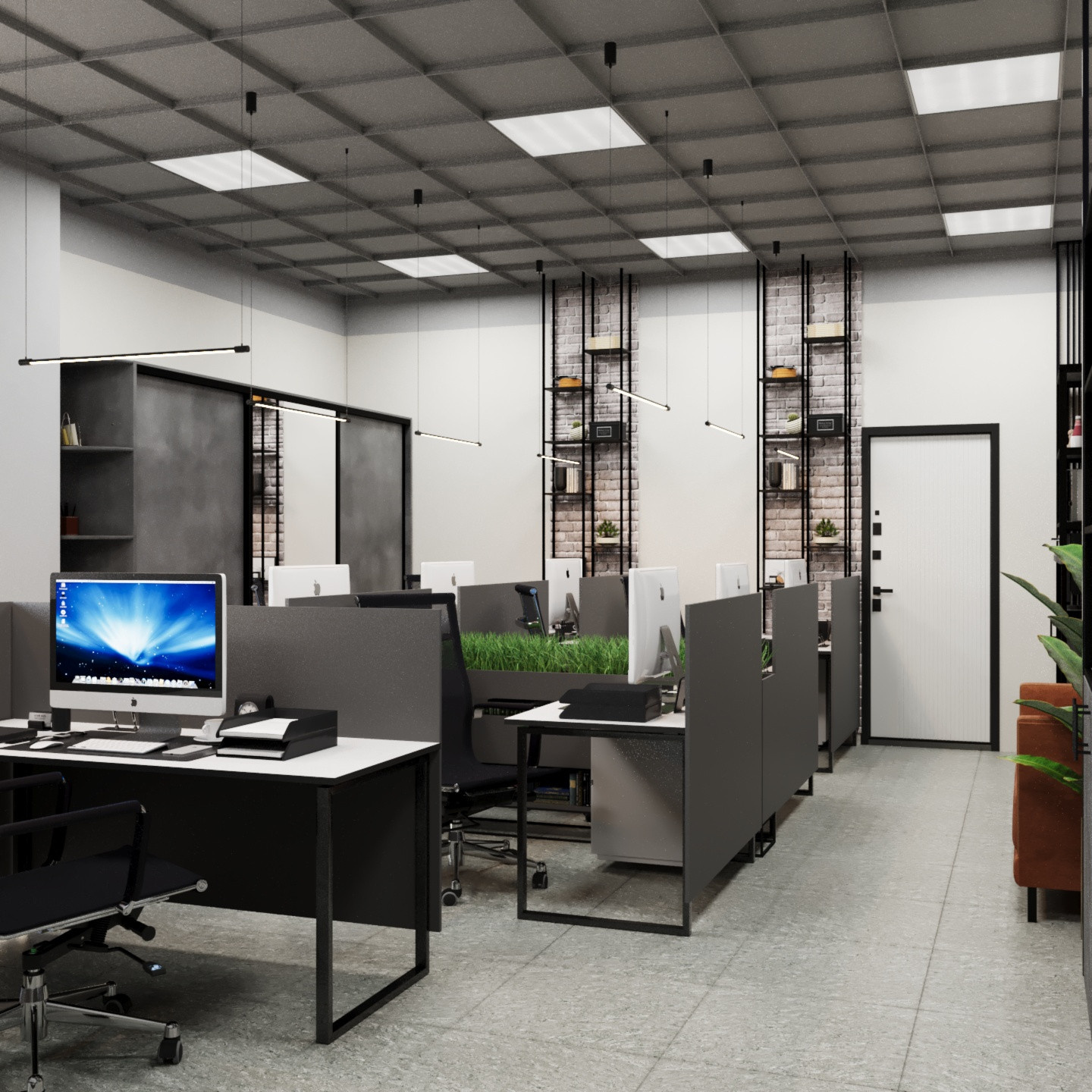 Дизайн проект офисного пространства в стиле лофт