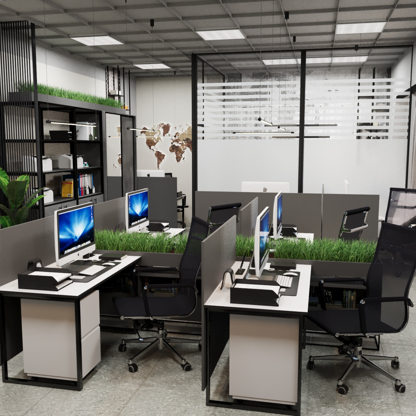 Дизайн проект офисного пространства в стиле лофт