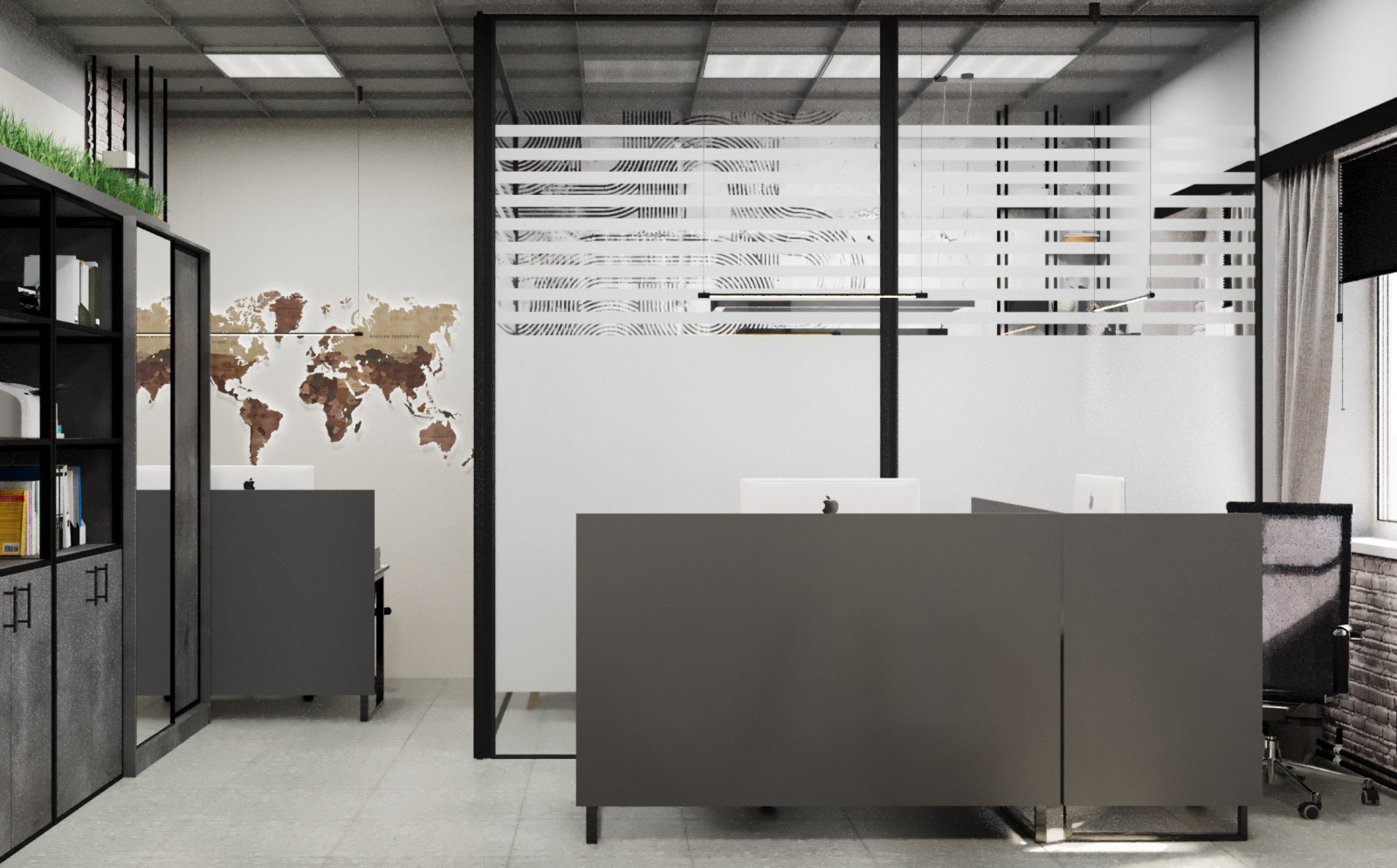 Дизайн проект офисного пространства в стиле лофт