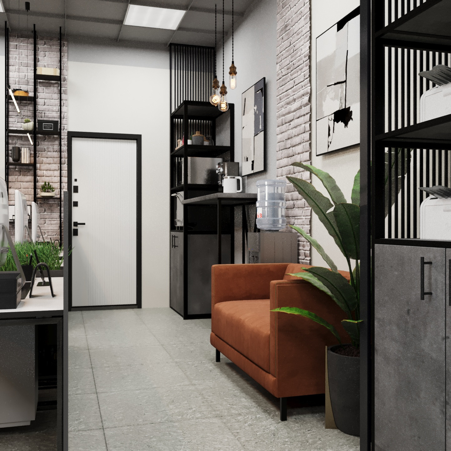 Дизайн проект офисного пространства в стиле лофт