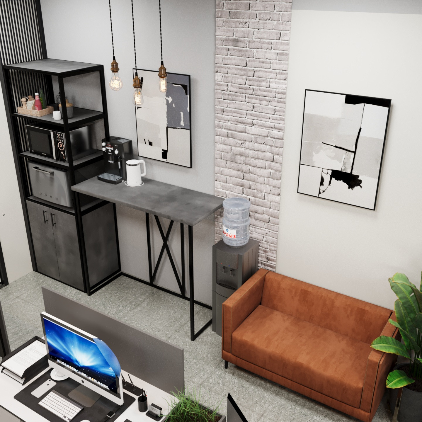 Дизайн проект офисного пространства в стиле лофт