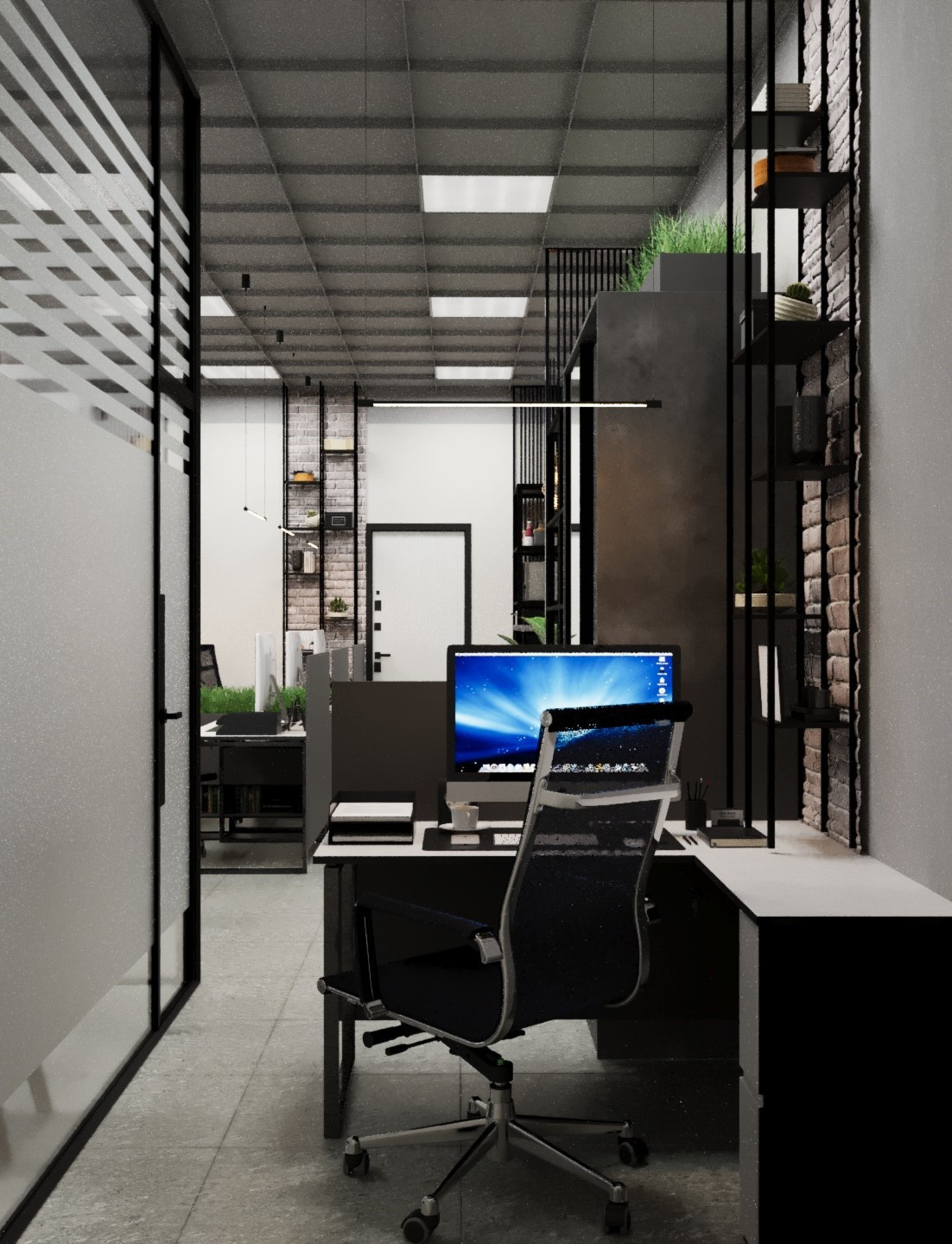 Дизайн проект офисного пространства в стиле лофт