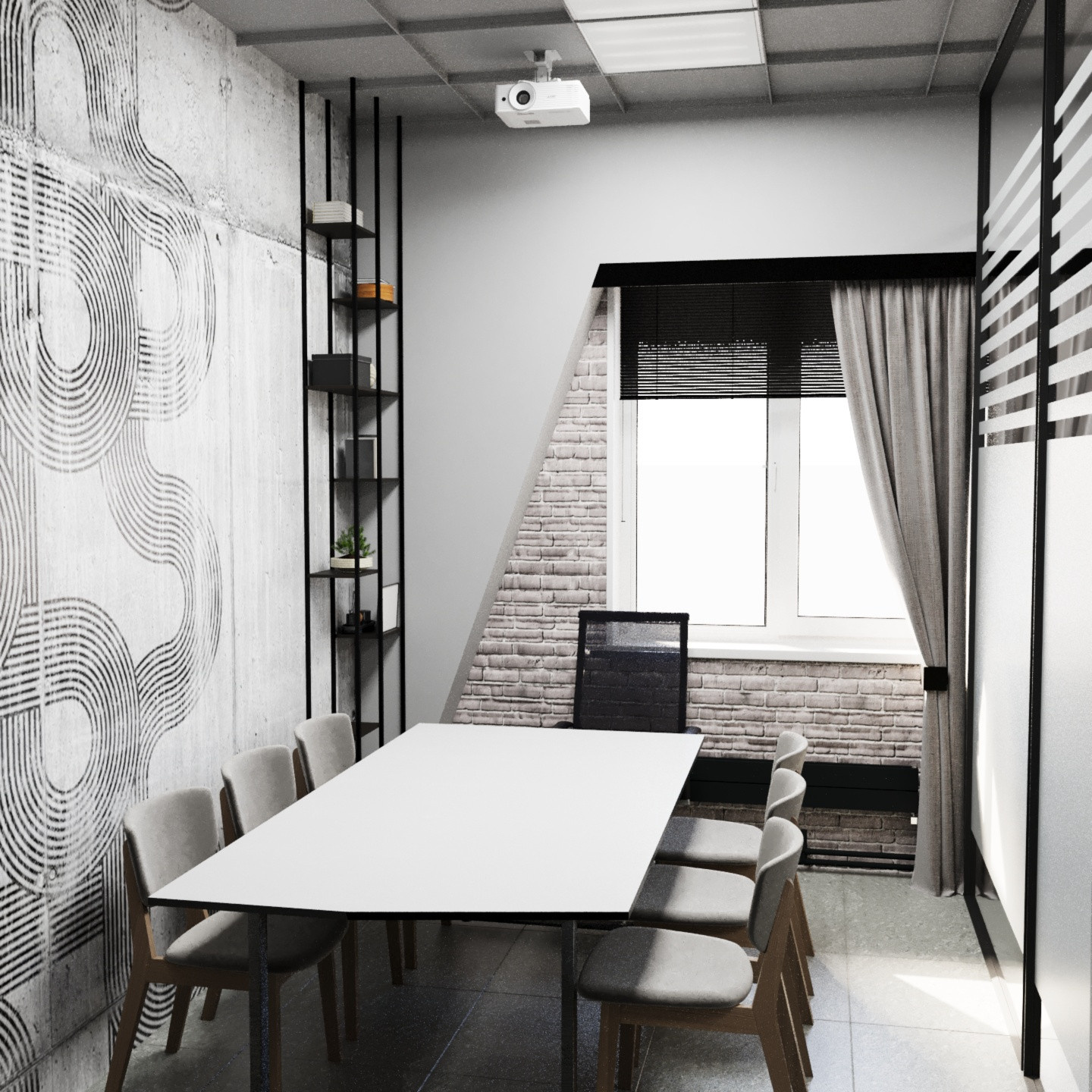 Дизайн проект офисного пространства в стиле лофт