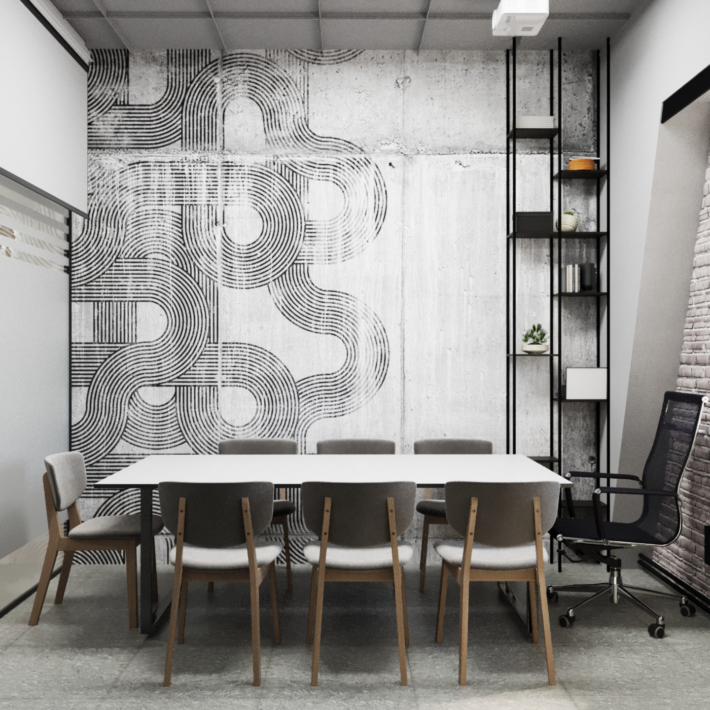 Дизайн проект офисного пространства в стиле лофт