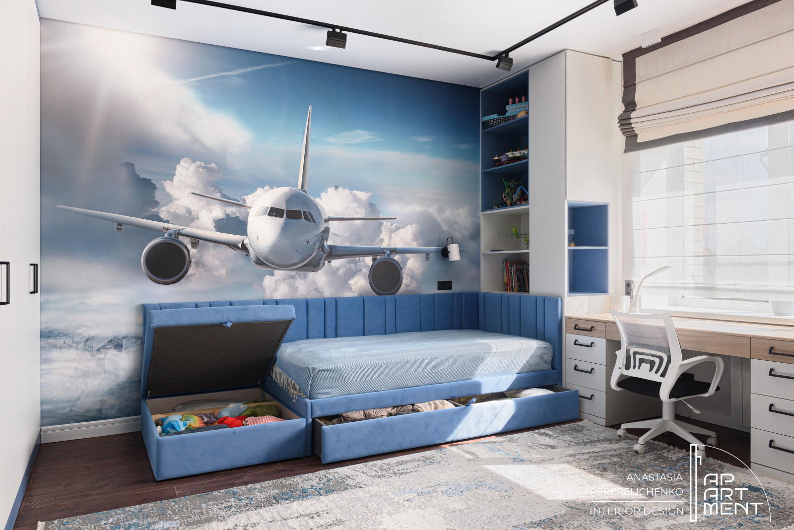 Дизайн детской 24.3 м2 для двух братьев