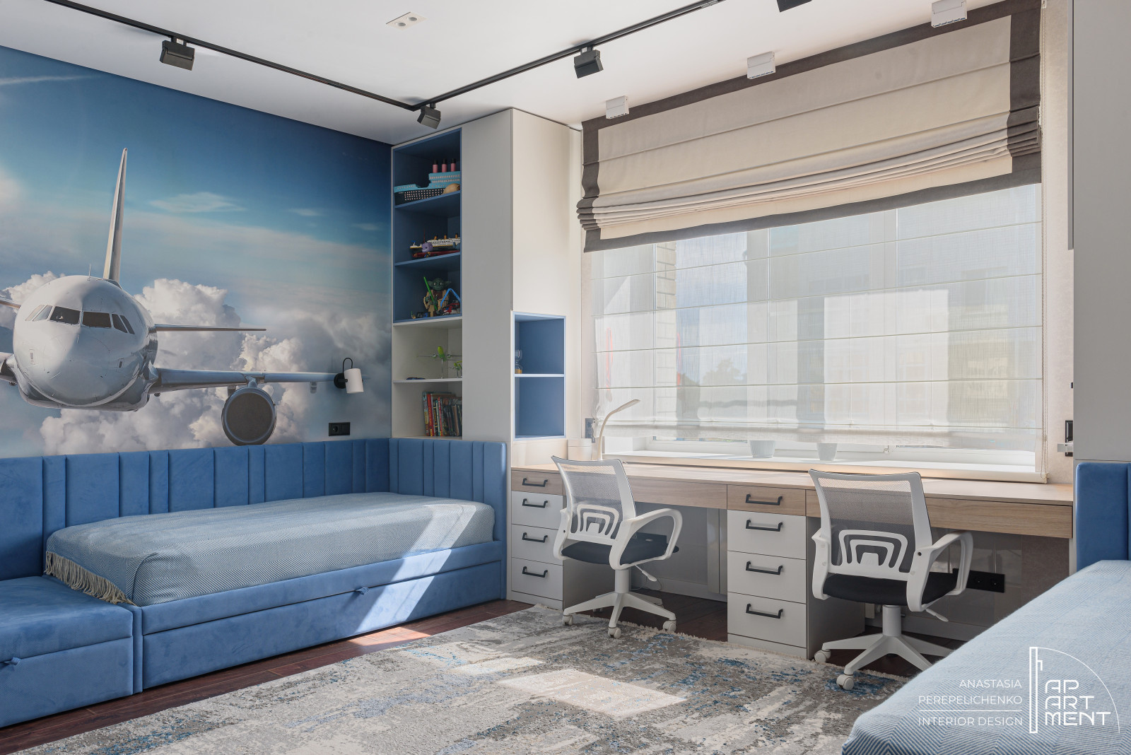 Дизайн детской 24.3 м2 для двух братьев