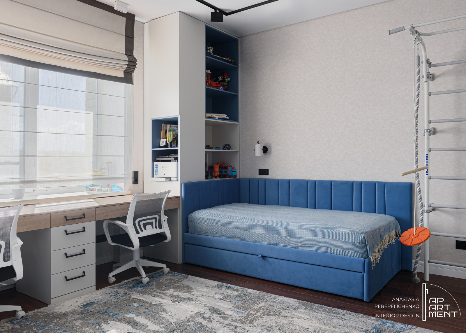 Дизайн детской 24.3 м2 для двух братьев