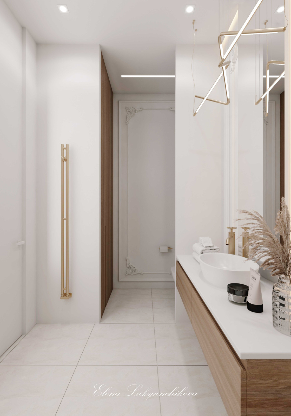 Интерьер ванной комнаты ЖК Grand View, Петровский проспект, Санкт-Петербург