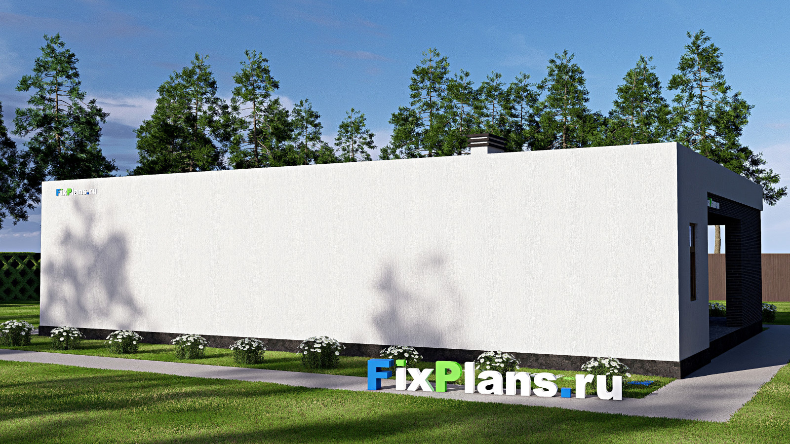 Проект одноэтажного дома 12х17м S161м2 F-18134