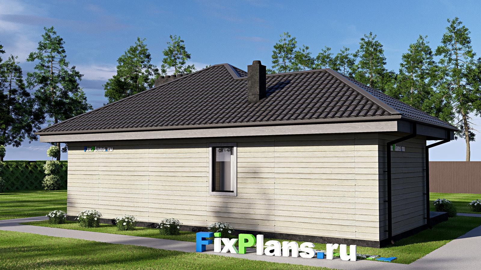 Проект одноэтажного дома 10х12м S81м2 F-17513