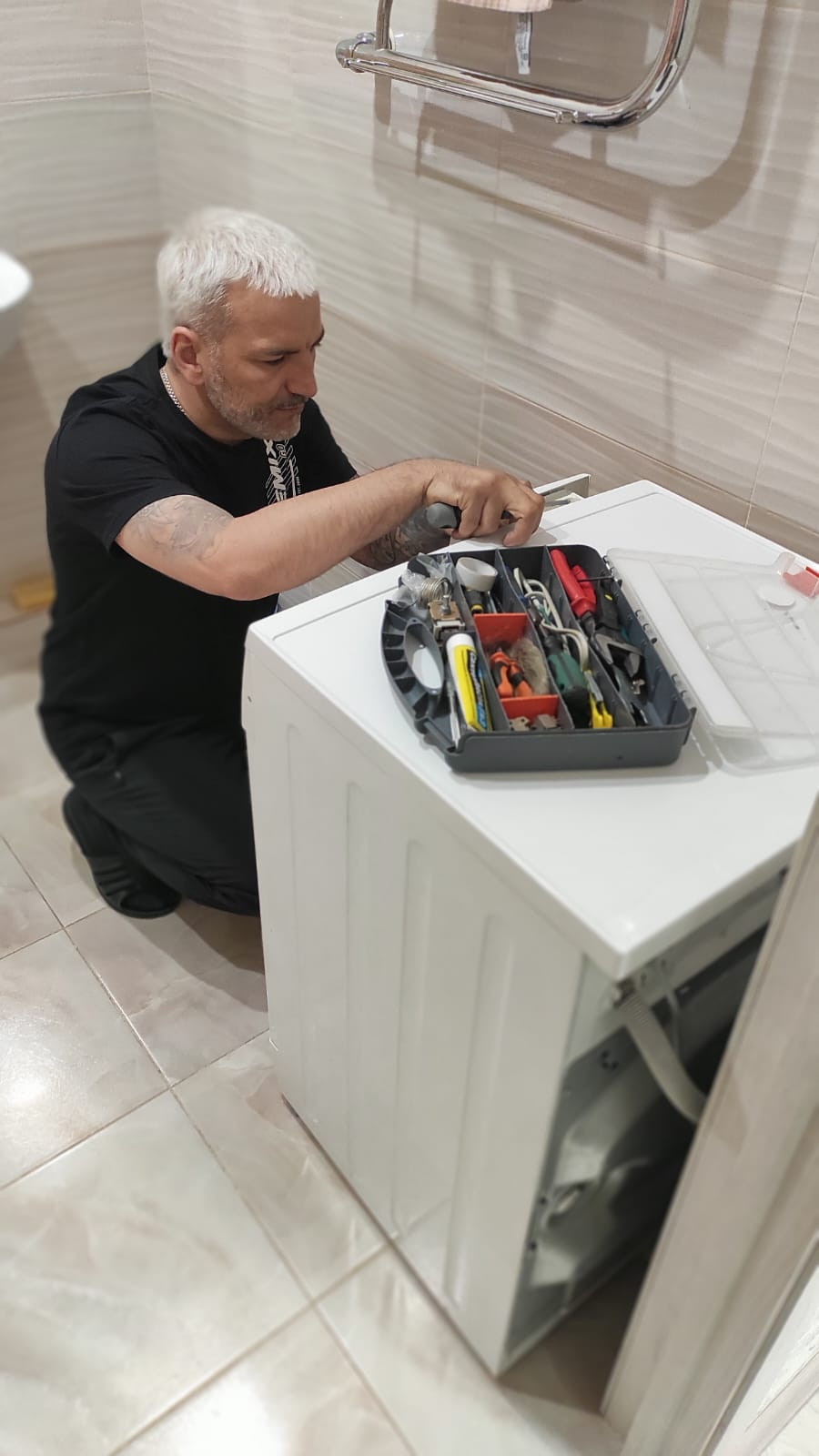 Установка стиральной машинки